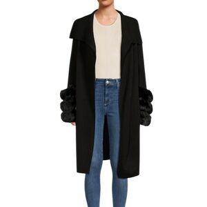 NWT oversized Faux fur duster wrap